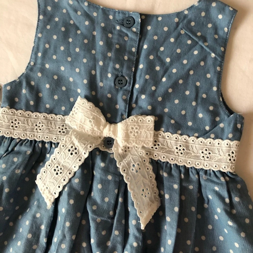 BLUEBERi baby embroydery  sleeveless dress‎ Sz 24M